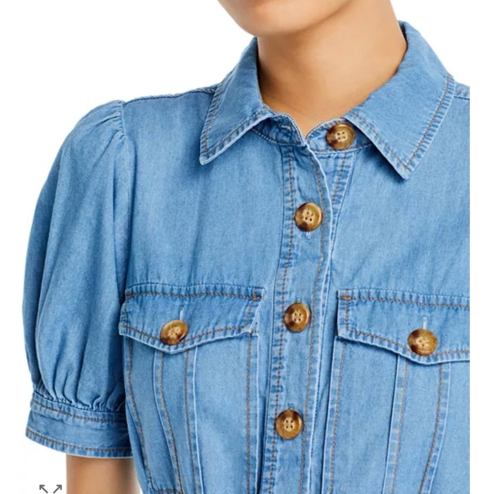 Derek Lam Light Blue Denim Shirt Dress - Picture 6 of 9
